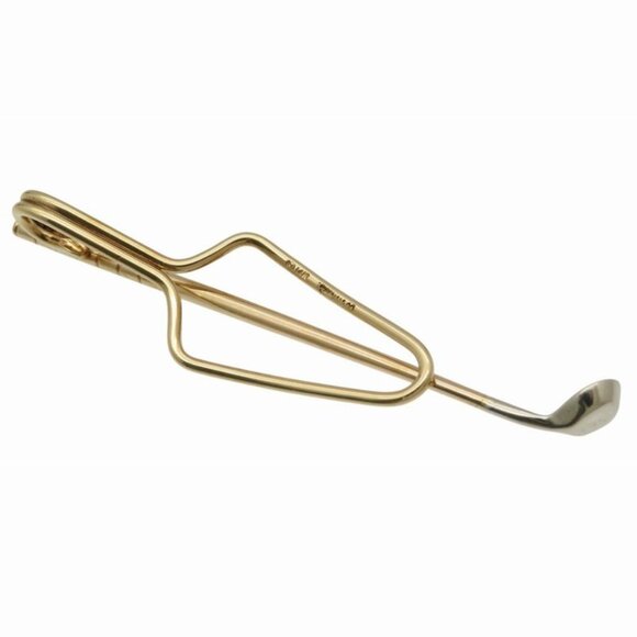 Tiffany & Co Golf Club Tie Pin K14 Yellow Gold K14 Hoitogo Old - Picture 6 of 7